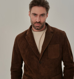 Мужской замшевый пиджак