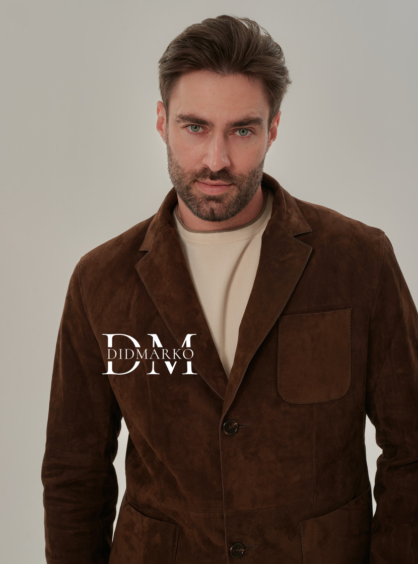 Мужской замшевый пиджак