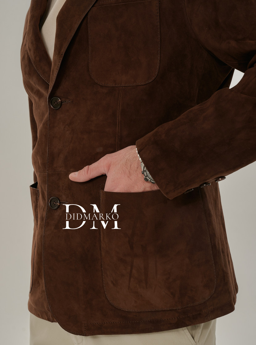 Мужской замшевый пиджак