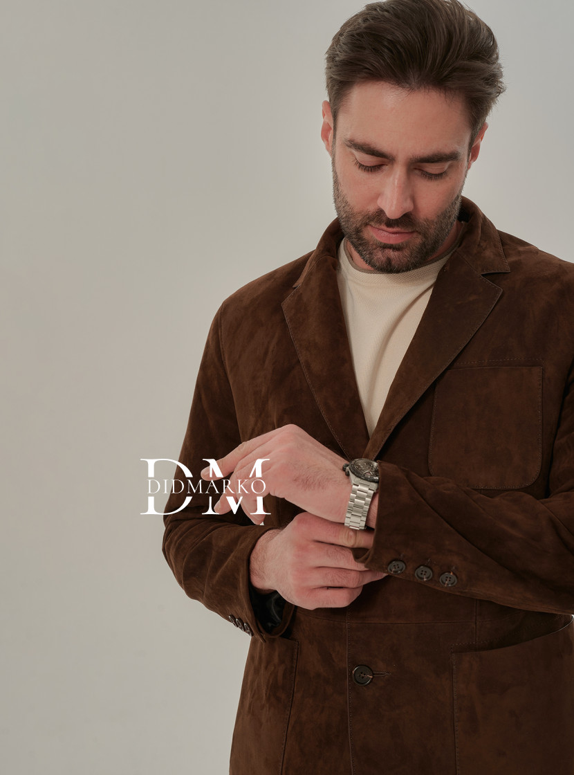 Мужской замшевый пиджак