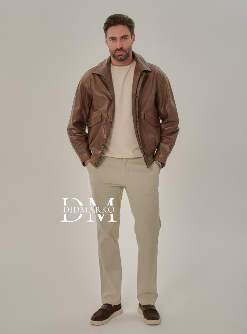 Мужская куртка на резинке светлая