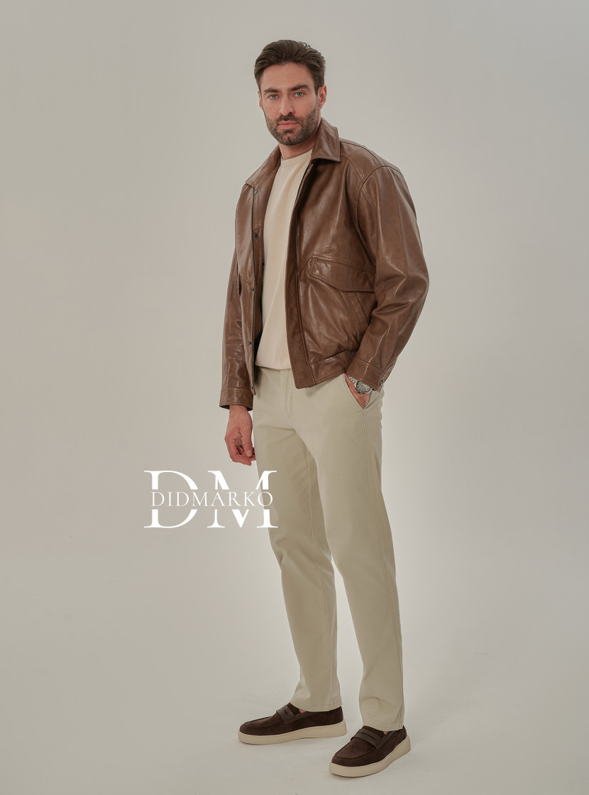 Мужская куртка на резинке светлая