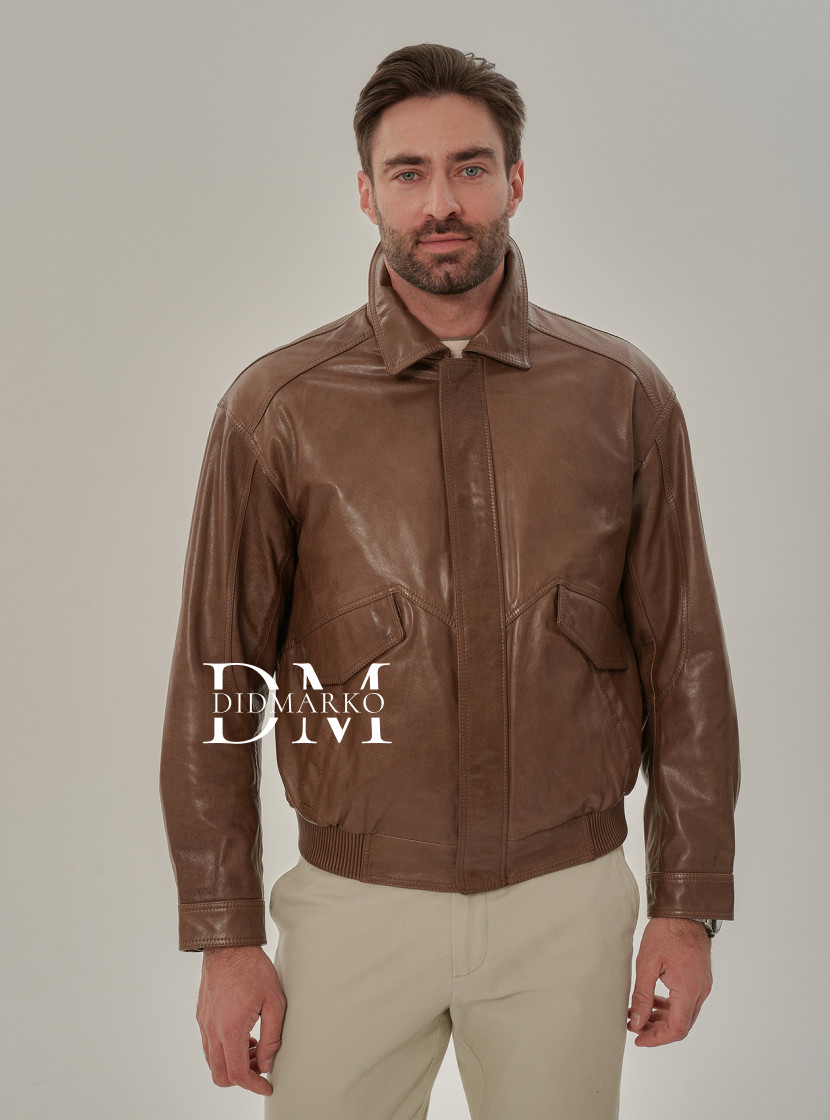 Мужская куртка на резинке светлая