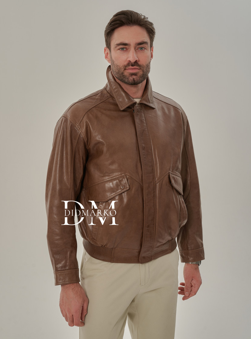 Мужская куртка на резинке светлая