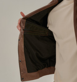 Мужская куртка на резинке светлая