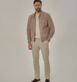 Мужская двусторонняя куртка из замши