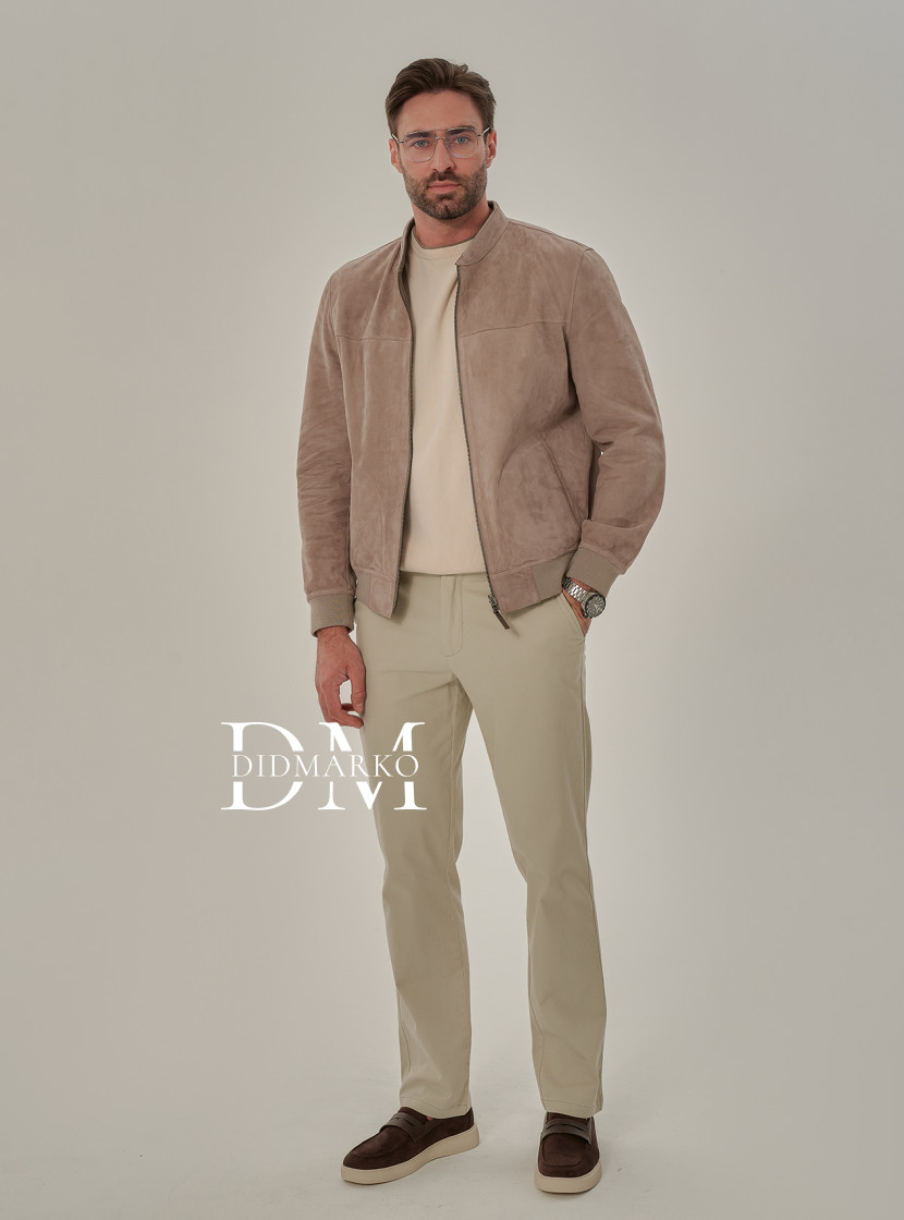 Мужская двусторонняя куртка из замши