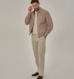 Мужская двусторонняя куртка из замши