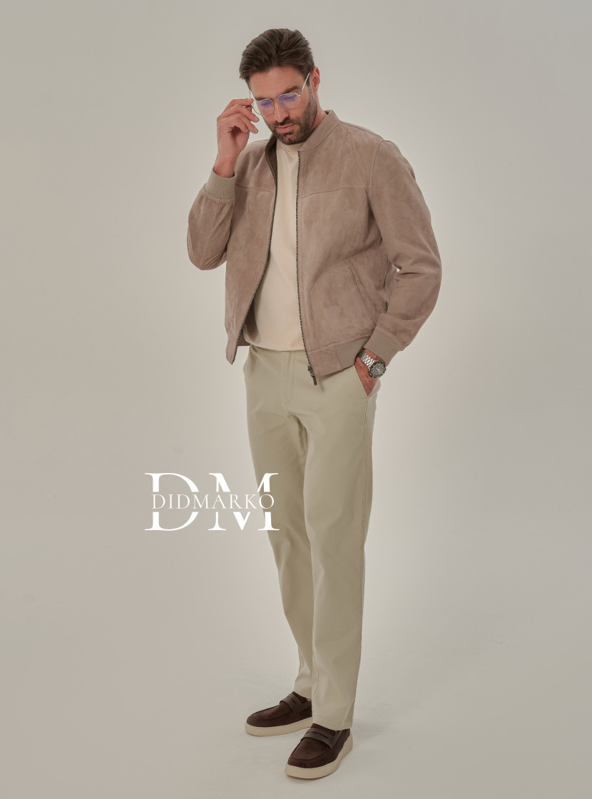 Мужская двусторонняя куртка из замши