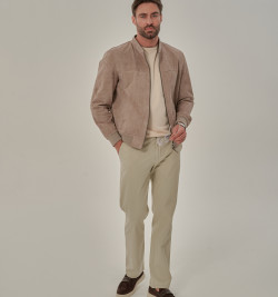 Мужская двусторонняя куртка из замши