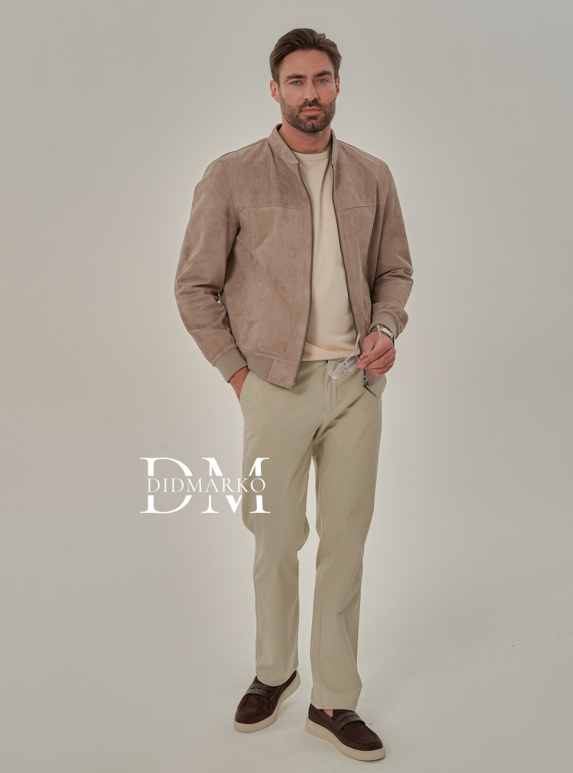 Мужская двусторонняя куртка из замши