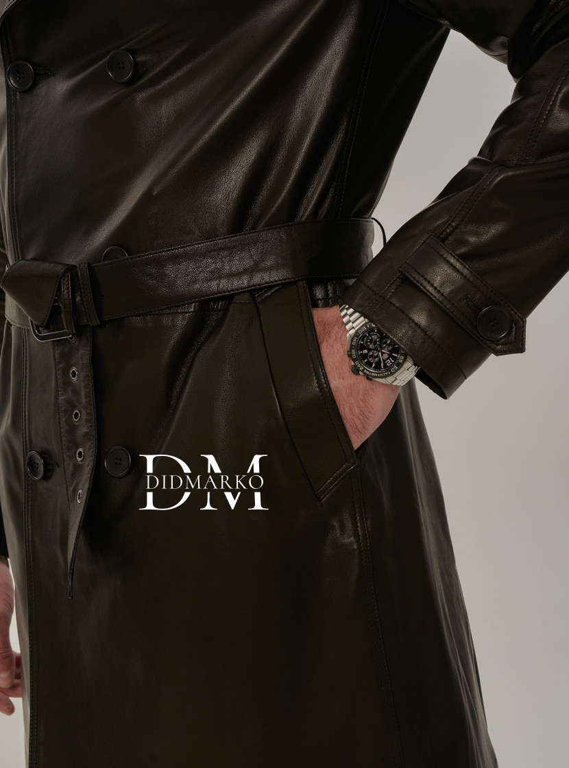 Стильный мужской кожаный френч