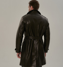 Стильный мужской кожаный френч