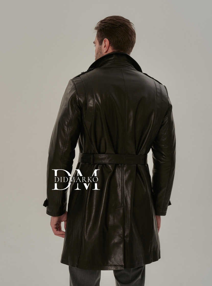 Стильный мужской кожаный френч