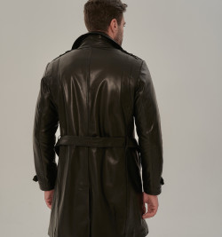 Стильный мужской кожаный френч