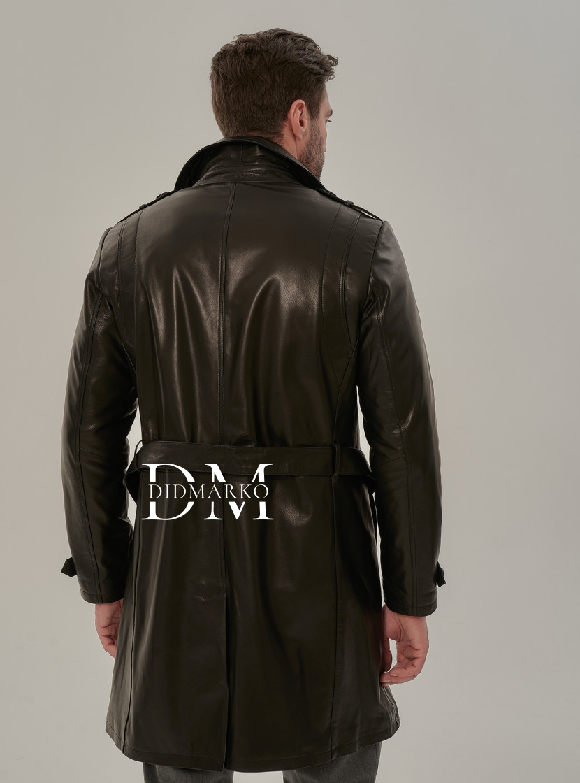 Стильный мужской кожаный френч