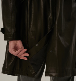 Стильный мужской кожаный френч