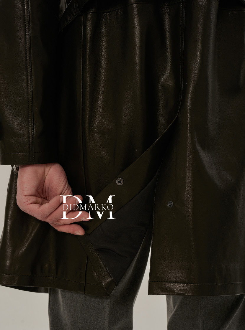 Стильный мужской кожаный френч