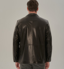 Классический пиджак из кожи мужской