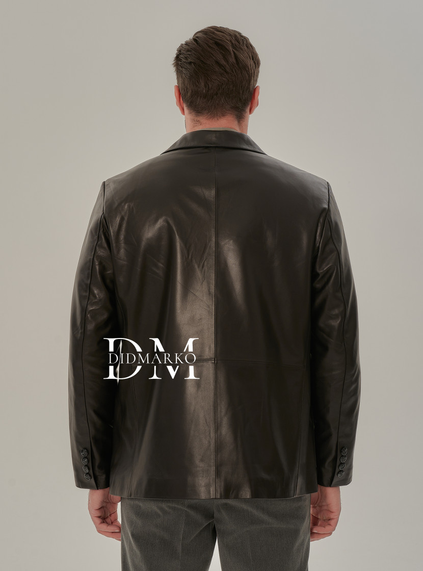 Классический пиджак из кожи мужской