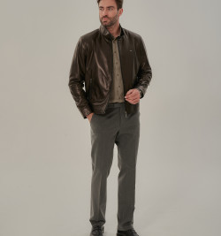 Черная кожаная куртка мужская