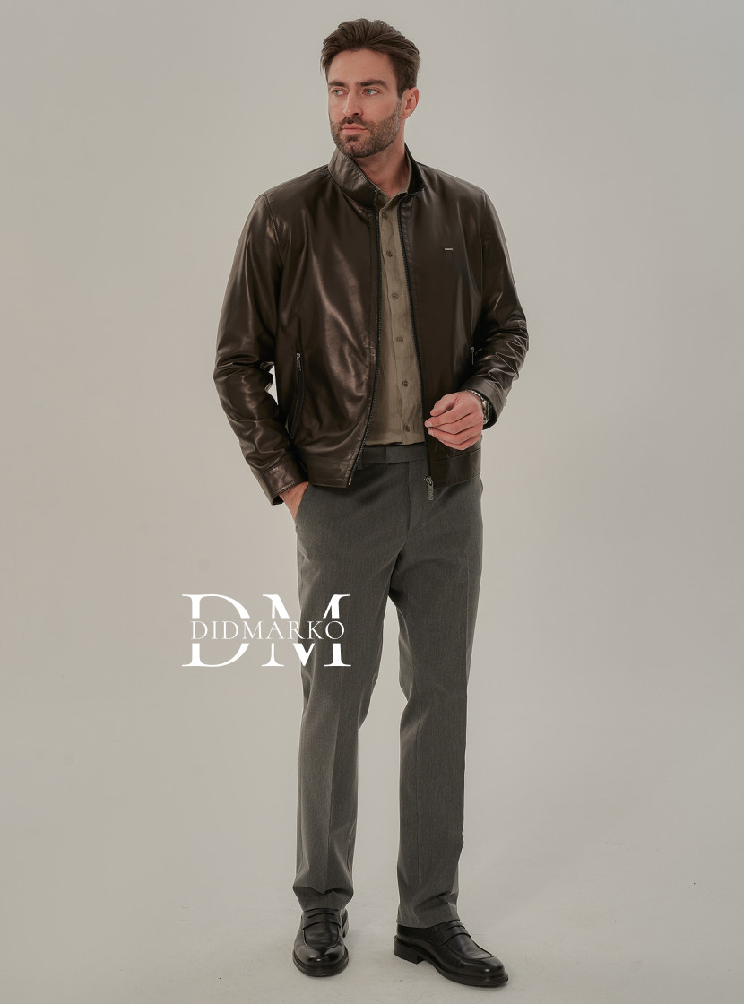 Черная кожаная куртка мужская