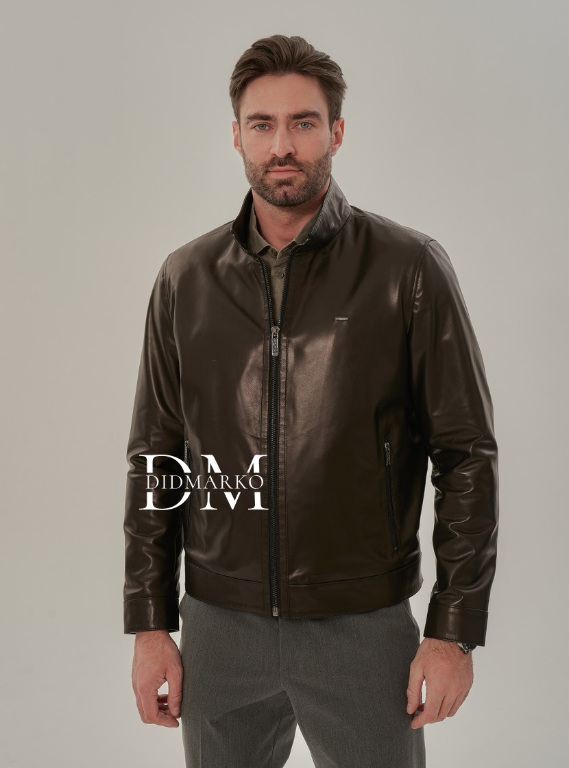 Черная кожаная куртка мужская