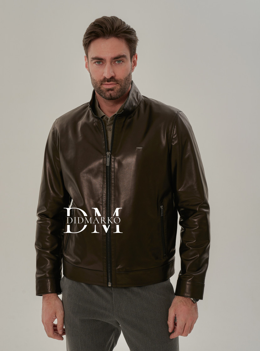 Черная кожаная куртка мужская