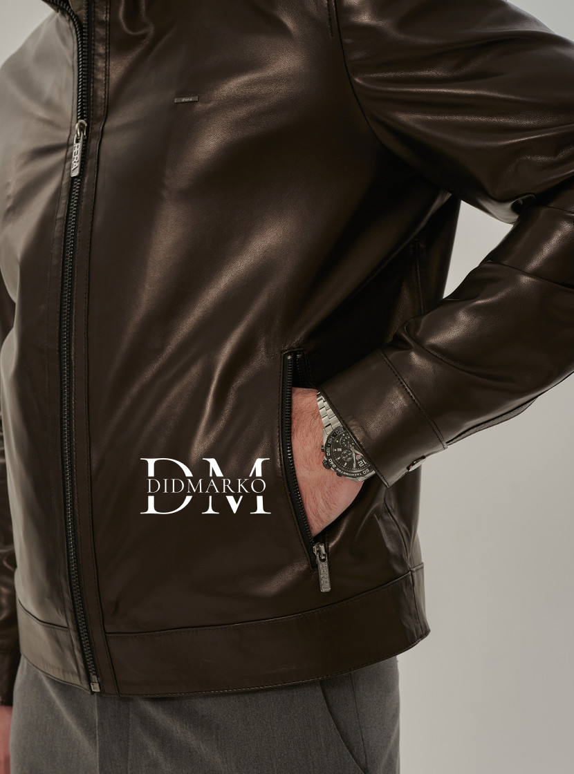 Черная кожаная куртка мужская