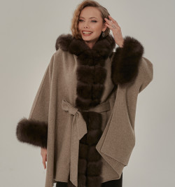 Пончо с капюшоном большие размеры