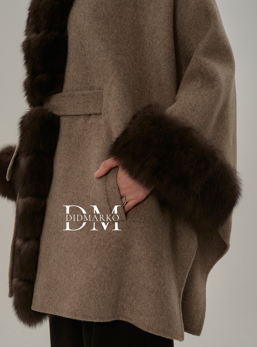 Пончо с капюшоном большие размеры