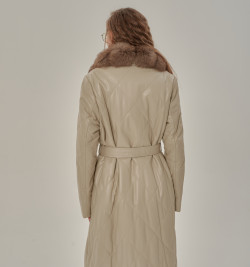 Пальто слоновой кости DONG MING