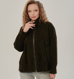 Замшевая куртка женская на молнии