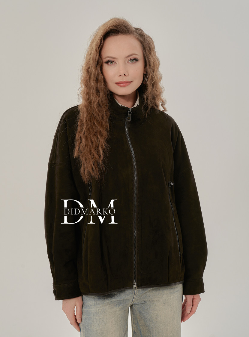 Замшевая куртка женская на молнии
