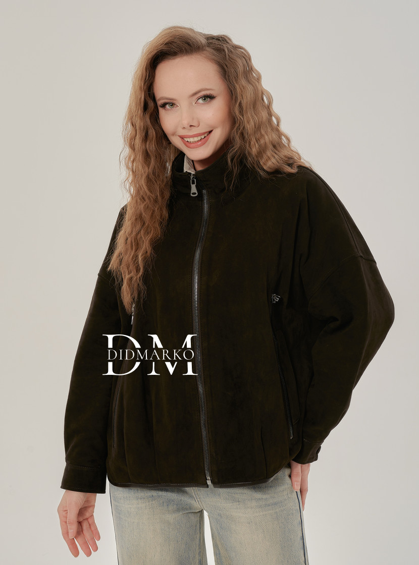 Замшевая куртка женская на молнии