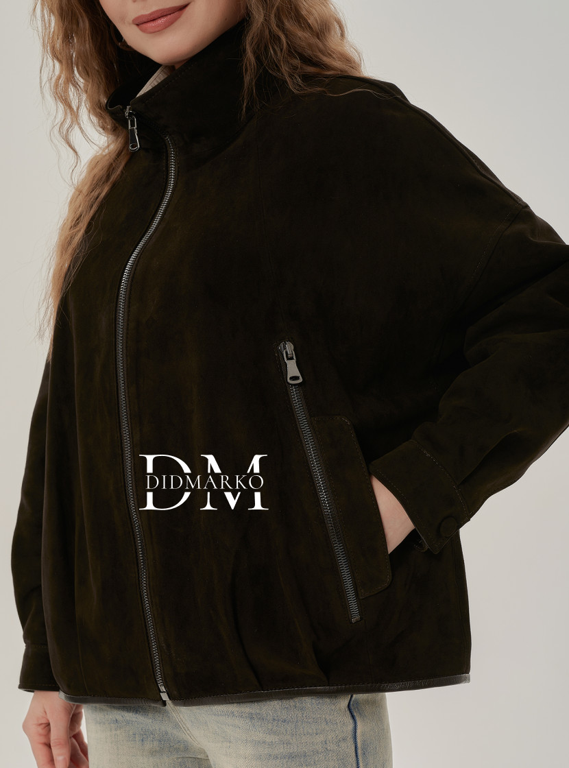 Замшевая куртка женская на молнии