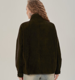 Замшевая куртка женская на молнии