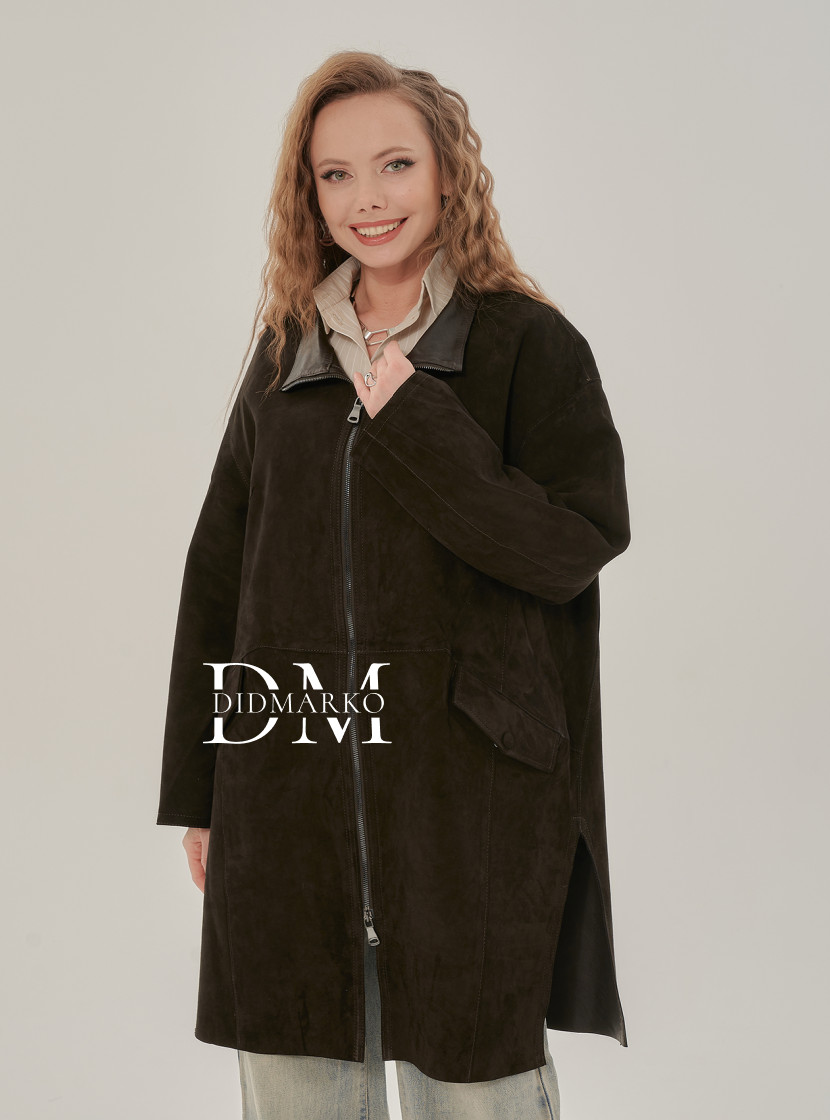 Плащ из натуральной замши без подклада
