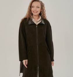 Плащ из натуральной замши без подклада