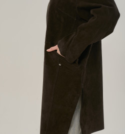 Плащ из натуральной замши без подклада