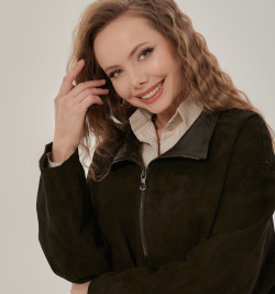 Плащ из натуральной замши без подклада