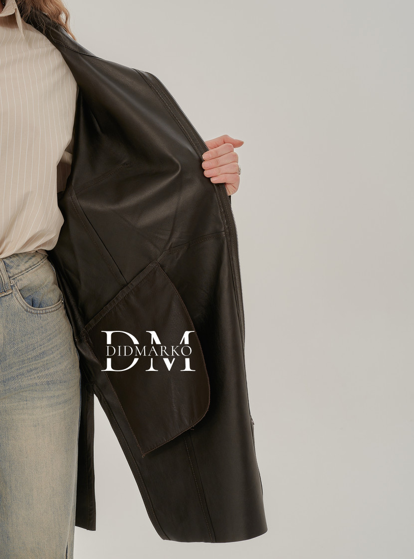 Плащ из натуральной замши без подклада