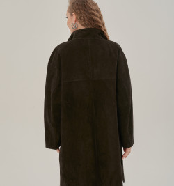 Плащ из натуральной замши без подклада