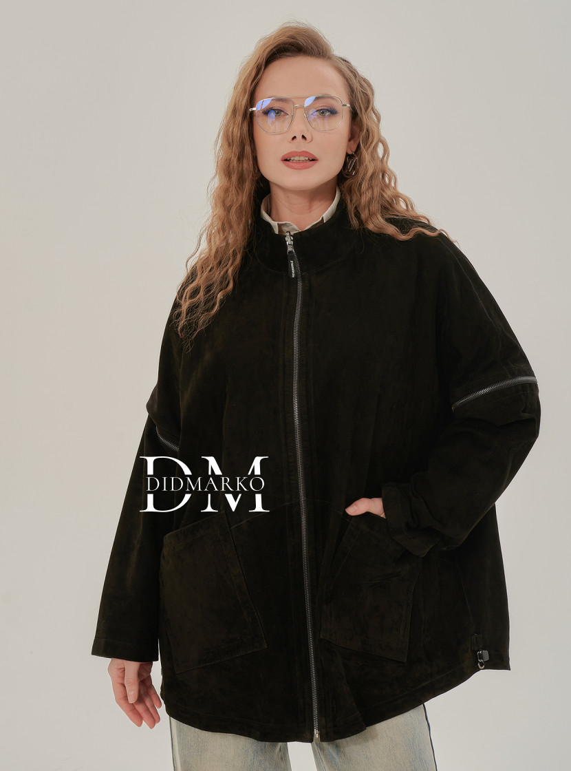 Женская куртка из замши- двусторонняя