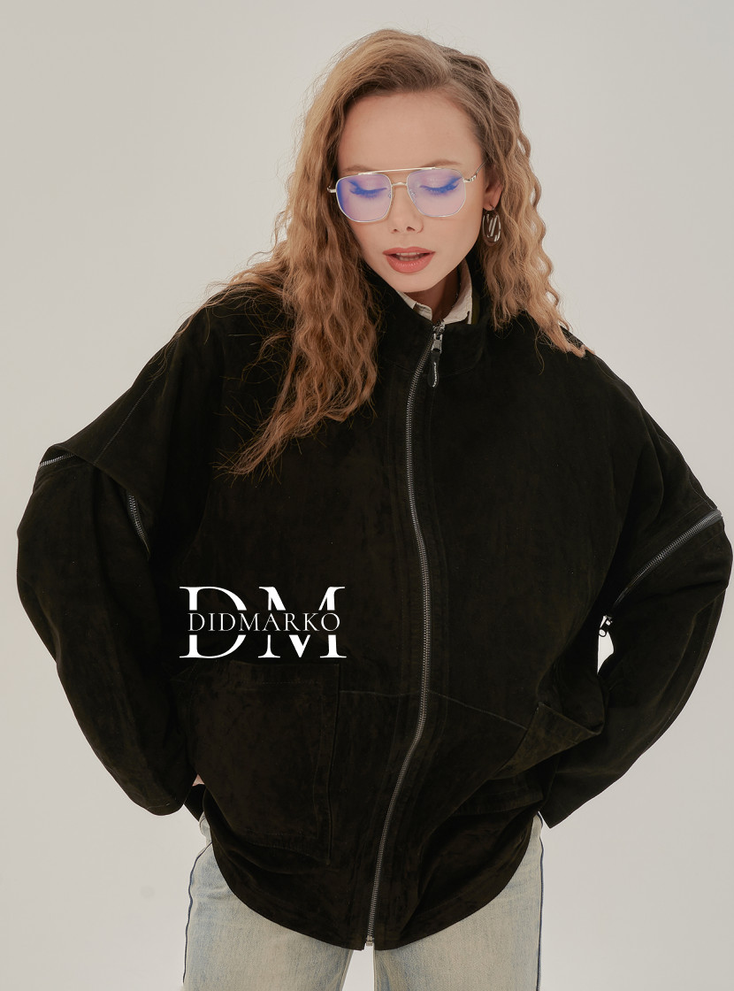 Женская куртка из замши- двусторонняя