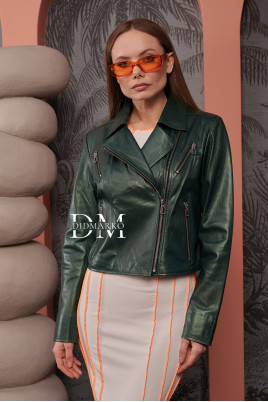 Купить Темно-зеленая куртка косуха в %rs_city_gde%