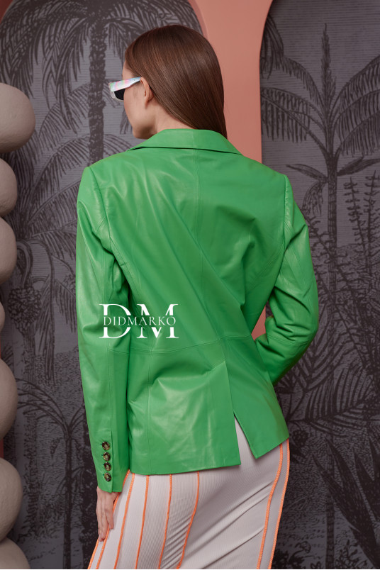 Купить Зеленый кожаный пиджак в %rs_city_gde%