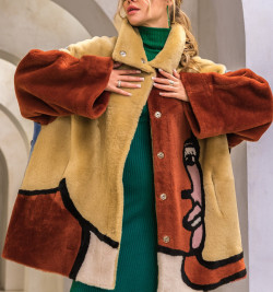 Двусторонняя дубленка OVERSIZE