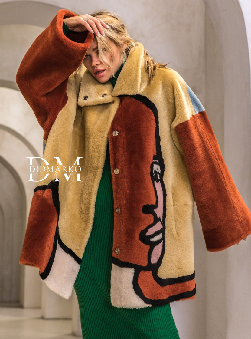 Двусторонняя дубленка OVERSIZE
