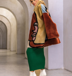 Двусторонняя дубленка OVERSIZE